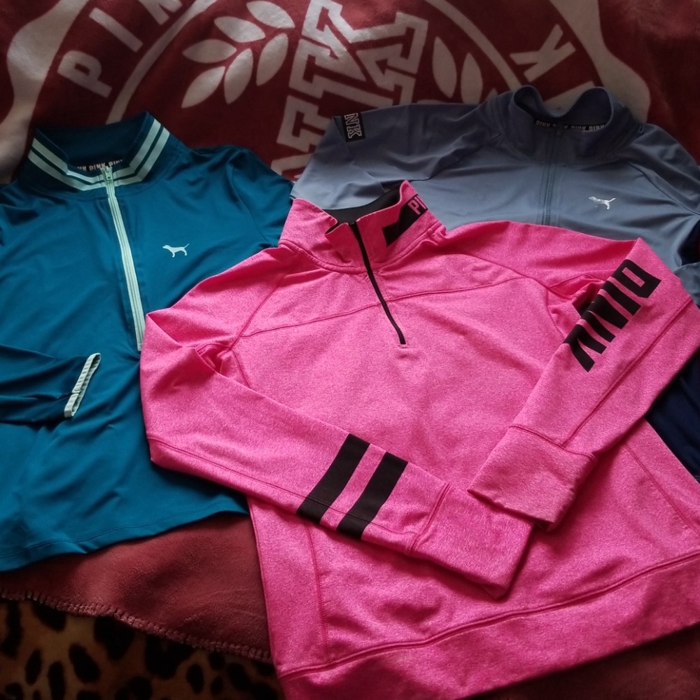 3 PINK work out sweaters!
